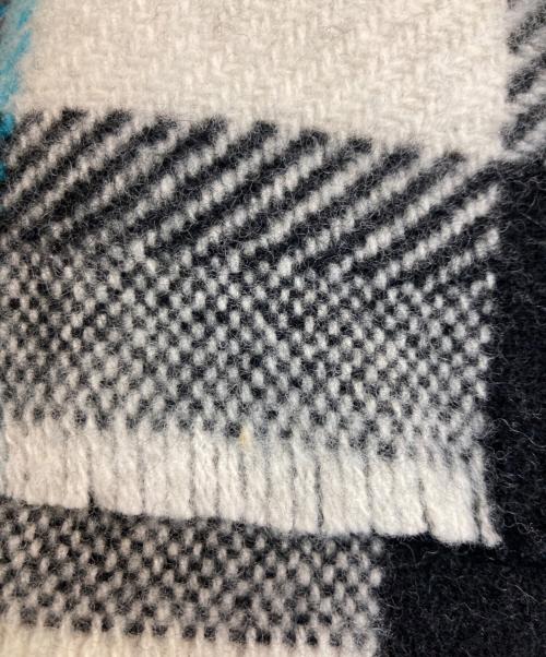 Acne studios（アクネ ストゥディオス）ACNE STUDIOS (アクネ ストゥディオス) ギンガムチェック大判マフラー ブラック×ホワイト サイズ:220×70cmの古着・服飾アイテム