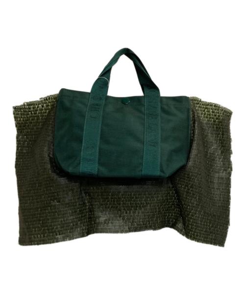 UNDERCOVER（アンダーカバー）UNDERCOVER (アンダーカバー) ロゴプリントスパンコールハンドバッグ グリーンの古着・服飾アイテム
