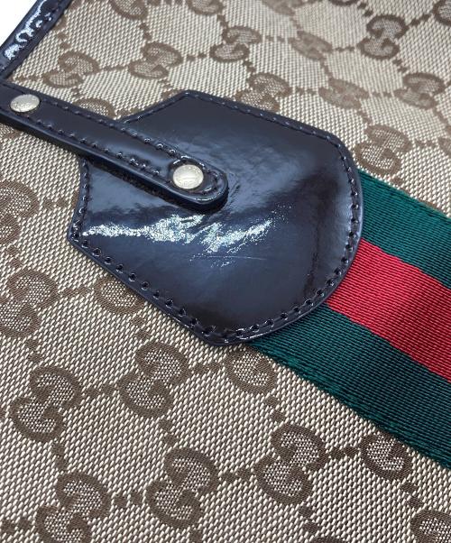 GUCCI（グッチ）GUCCI (グッチ) シェリーラインGGキャンバスジョリートートバッグ ブラウンの古着・服飾アイテム