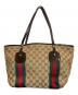 GUCCI (グッチ) シェリーラインGGキャンバスジョリートートバッグ ブラウン：45000円