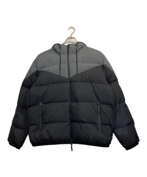 EA7（イーエーセブン）EA7 (イーエーセブン) 中綿ジャケット ブラック×グレー サイズ:ＬＬの古着・服飾アイテム