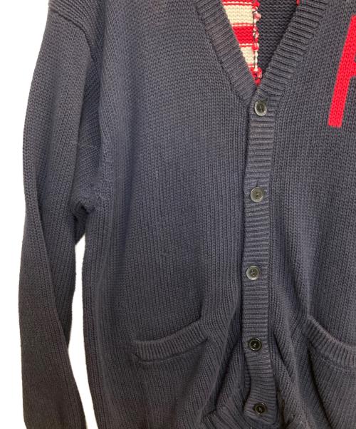 POLO RALPH LAUREN（ポロ・ラルフローレン）POLO RALPH LAUREN (ポロ・ラルフローレン) 星条旗ローゲージニットカーディガン ネイビー サイズ:Lの古着・服飾アイテム