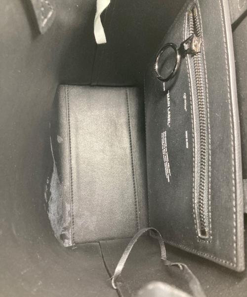 OFFWHITE（オフホワイト）OFFWHITE (オフホワイト) DIAG TOTE BAF / 2wayレザートートバッグ ブラックの古着・服飾アイテム