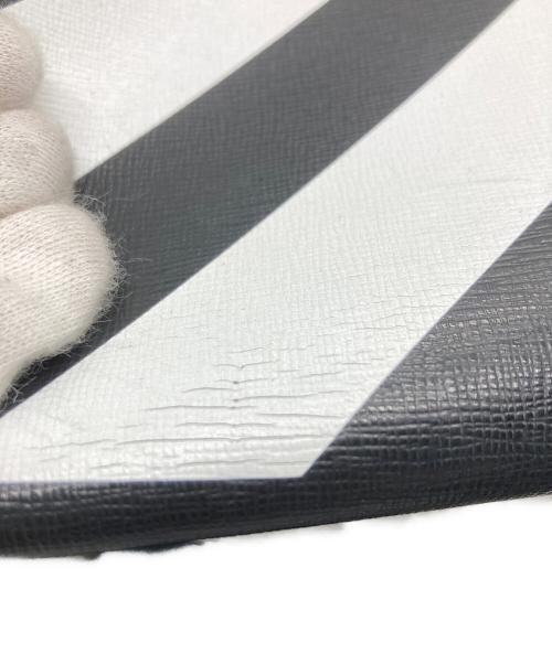 OFFWHITE（オフホワイト）OFFWHITE (オフホワイト) DIAG TOTE BAF / 2wayレザートートバッグ ブラックの古着・服飾アイテム