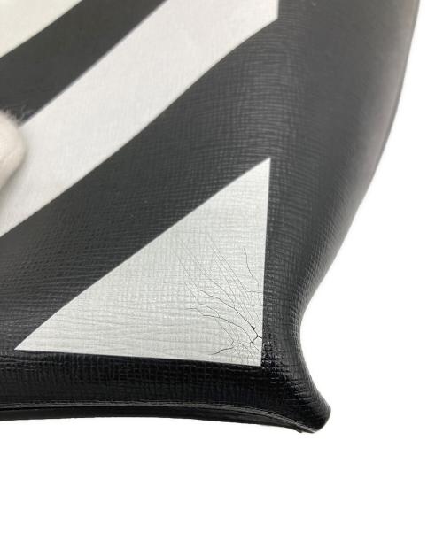 OFFWHITE（オフホワイト）OFFWHITE (オフホワイト) DIAG TOTE BAF / 2wayレザートートバッグ ブラックの古着・服飾アイテム