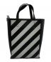 OFFWHITE (オフホワイト) DIAG TOTE BAF / 2wayレザートートバッグ ブラック：18000円