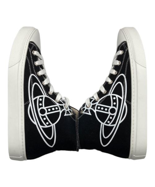 Vivienne Westwood（ヴィヴィアンウエストウッド）Vivienne Westwood (ヴィヴィアンウエストウッド) PLIMSOLL HIGH TOP CANVAS スニーカー ブラック サイズ:42の古着・服飾アイテム
