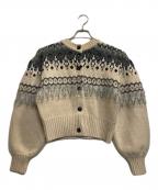 Ameriアメリ）の古着「UND 2WAY LADY NORDIC KNIT CARDIGAN / ノルディックカーディガン」｜アイボリー