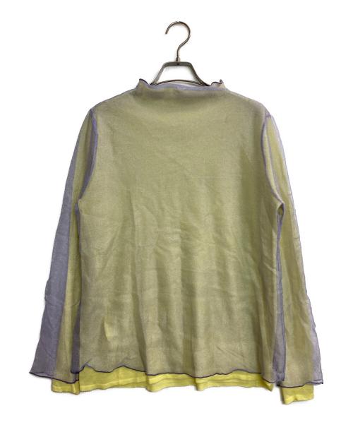 Ameri（アメリ）AMERI (アメリ) SIMPLE DOUBLE COLOR TOP イエロー×ブルー サイズ:Fの古着・服飾アイテム
