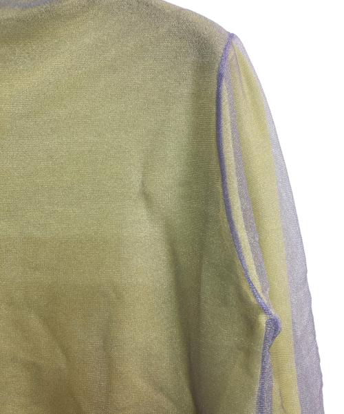 Ameri（アメリ）AMERI (アメリ) SIMPLE DOUBLE COLOR TOP イエロー×ブルー サイズ:Fの古着・服飾アイテム