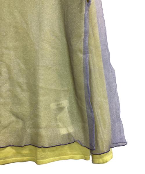 Ameri（アメリ）AMERI (アメリ) SIMPLE DOUBLE COLOR TOP イエロー×ブルー サイズ:Fの古着・服飾アイテム