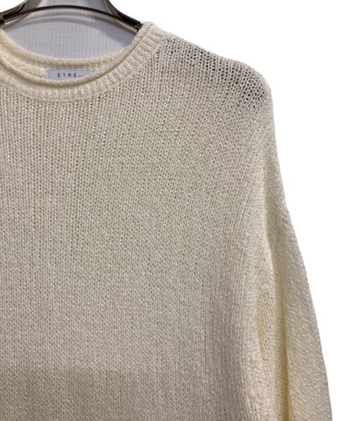 ETRE TOKYO（エトレトウキョウ）ETRE TOKYO (エトレトウキョウ) ローゲージブークレニットプルオーバー ホワイト サイズ:Ｆの古着・服飾アイテム