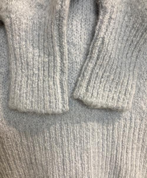 emmi（エミ）emmi (エミ) アルパカ混クルーネックカーディガン ブルー サイズ:ＦＲＥＥの古着・服飾アイテム