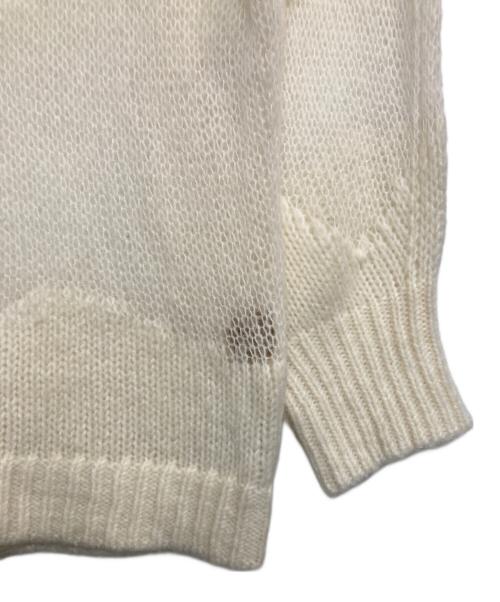 Ameri（アメリ）AMERI (アメリ) UND MOHAIR WAVE LINE KNIT TOP アイボリー サイズ:Fの古着・服飾アイテム