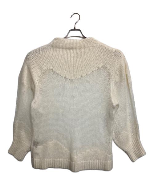 Ameri（アメリ）AMERI (アメリ) UND MOHAIR WAVE LINE KNIT TOP アイボリー サイズ:Fの古着・服飾アイテム