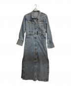 Ameriアメリ）の古着「I LINE DENIM SHIRT DRESS / Iラインデニムシャツドレス」｜インディゴ