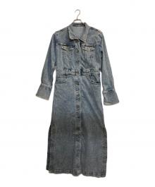 Ameri（アメリ）の古着「I LINE DENIM SHIRT DRESS / Iラインデニムシャツドレス」｜インディゴ