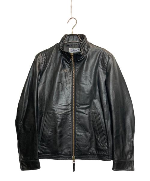 The Duffer of ST.George（ザ ダファーオブセントジョージ）The DUFFER of ST.GEORGE (ザ ダファーオブセントジョージ) バッファローレザーシングルライダースジャケット ブラック サイズ:Lの古着・服飾アイテム