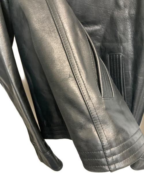 The Duffer of ST.George（ザ ダファーオブセントジョージ）The DUFFER of ST.GEORGE (ザ ダファーオブセントジョージ) バッファローレザーシングルライダースジャケット ブラック サイズ:Lの古着・服飾アイテム