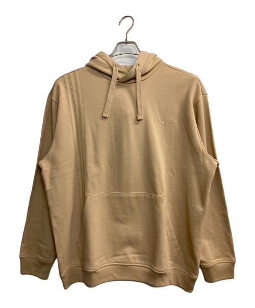adidas（アディダス）adidas (アディダス) ロゴ刺繍パーカー ベージュ サイズ:3XLの古着・服飾アイテム