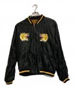 BEAMS×テーラー東洋ビームス×テーラートウヨウ）の古着「別注リバーシブルレオパードスカジャン」｜ブラック