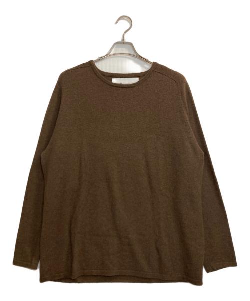 walenode（ウェルノード）walenode (ウェルノード) Tibetan yakクルーネックセーター ブラウン サイズ:1の古着・服飾アイテム