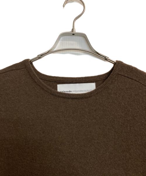 walenode（ウェルノード）walenode (ウェルノード) Tibetan yakクルーネックセーター ブラウン サイズ:1の古着・服飾アイテム