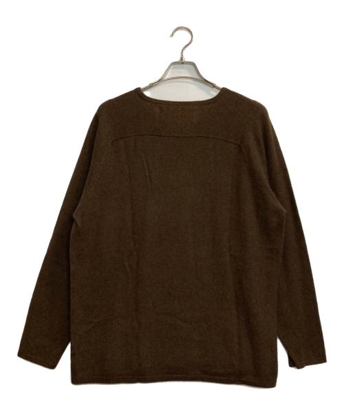 walenode（ウェルノード）walenode (ウェルノード) Tibetan yakクルーネックセーター ブラウン サイズ:1の古着・服飾アイテム
