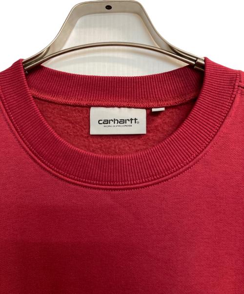 CarHartt（カーハート）CarHartt (カーハート) 裏起毛ロゴスウェット レッド サイズ:Ｌの古着・服飾アイテム