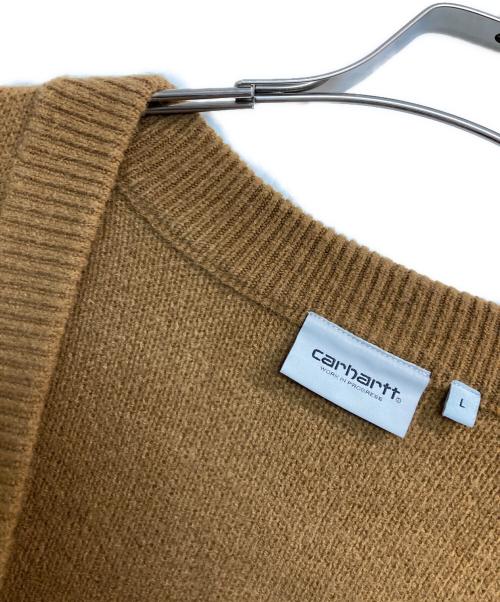CarHartt（カーハート）CarHartt (カーハート) ニットカーディガン ベージュ サイズ:Ⅼの古着・服飾アイテム