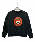 POLO RALPH LAURENポロ・ラルフローレン）の古着「フロントエンブレムワッペンスウェット」｜ブラック