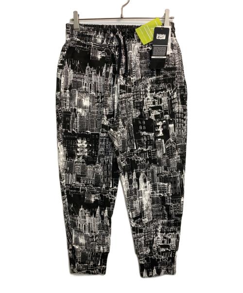 Onitsuka Tiger（オニツカタイガー）Onitsuka Tiger (オニツカタイガー) 総柄スウェットパンツ ブラック×ホワイト サイズ:Ｍの古着・服飾アイテム