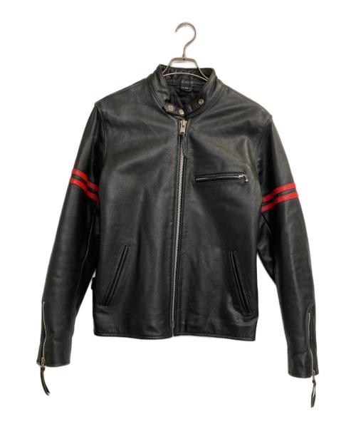 FREEDOM（フリーダム）FREEDOM (フリーダム) バッファローレザーライダースジャケット ブラック サイズ:記載なしの古着・服飾アイテム