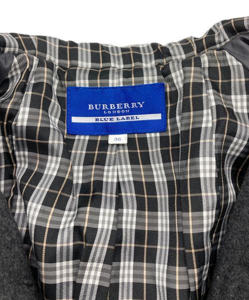 BURBERRY BLUE LABEL（バーバリー ブルー レーベル）BURBERRY BLUE LABEL (バーバリー ブルー レーベル) ダッフルコート グレー サイズ:38の古着・服飾アイテム