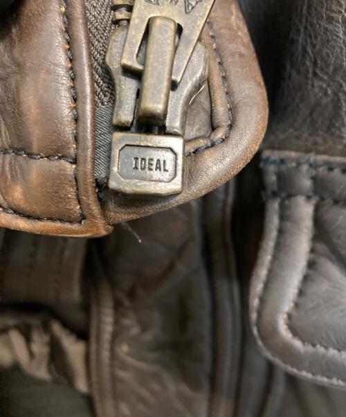 Abercrombie & Fitch（アバクロンビー アンド フィッチ）Abercrombie & Fitch (アバクロンビー アンド フィッチ) G-1 襟ボアレザージャケット ブラウン サイズ:Ｍの古着・服飾アイテム