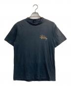 stussyステューシー）の古着「ロゴTシャツ」｜ブラック