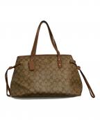 COACHコーチ）の古着「シグネチャートートバッグ」｜ブラウン×ベージュ