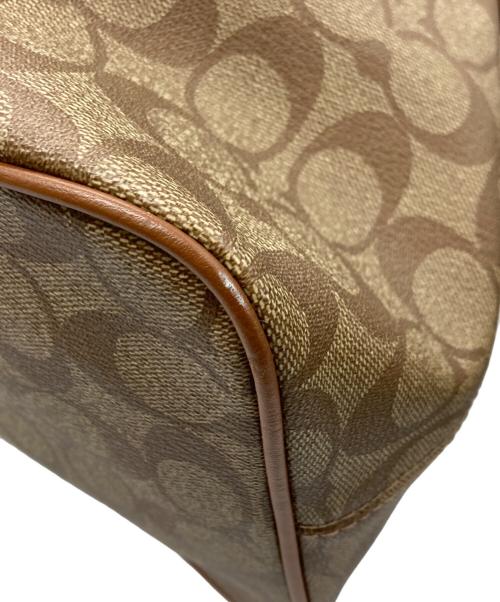 COACH（コーチ）COACH (コーチ) シグネチャートートバッグ ブラウン×ベージュの古着・服飾アイテム