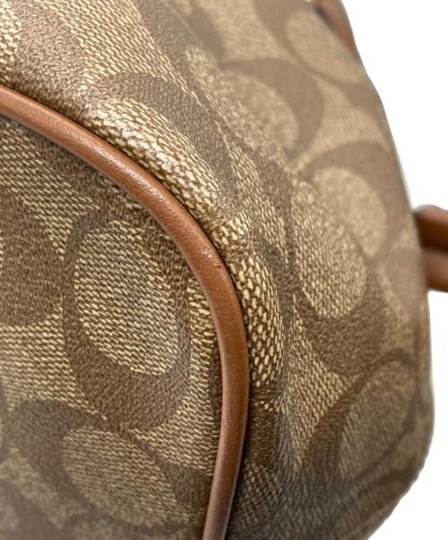 COACH（コーチ）COACH (コーチ) シグネチャートートバッグ ブラウン×ベージュの古着・服飾アイテム