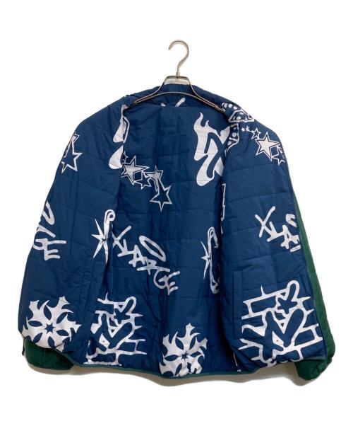 X-LARGE（エクストララージ）X-LARGE (エクストララージ) ALLOVER PRINT REVERSIBLE PUFFER JACKET/リバーシブルジャケット グリーン サイズ:XLの古着・服飾アイテム