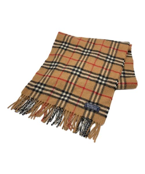 Burberry's（バーバリー）Burberry's (バーバリーズ) ウールノヴァチェックマフラー ブラック×ブラウンの古着・服飾アイテム