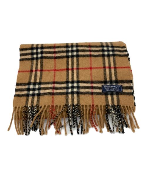 Burberry's（バーバリー）Burberry's (バーバリーズ) ウールノヴァチェックマフラー ブラック×ブラウンの古着・服飾アイテム