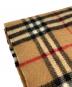 中古・古着 Burberry's (バーバリーズ) ウールノヴァチェックマフラー ブラック×ブラウン：5000円