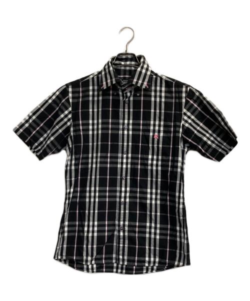 BURBERRY BLACK LABEL（バーバリーブラックレーベル）BURBERRY BLACK LABEL (バーバリーブラックレーベル) モノグラムシャツ ホワイト サイズ:2の古着・服飾アイテム