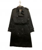 BLACK LABEL CRESTBRIDGEブラックレーベル クレストブリッジ）の古着「中綿チェックライナー付トレンチコート」｜ブラック