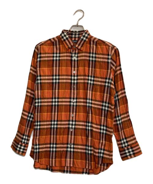 BURBERRY LONDON（バーバリーロンドン）BURBERRY LONDON (バーバリーロンドン) チェックシャツ オレンジ×ブラック サイズ:Ｍの古着・服飾アイテム