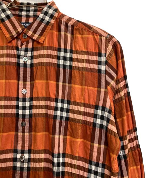 BURBERRY LONDON（バーバリーロンドン）BURBERRY LONDON (バーバリーロンドン) チェックシャツ オレンジ×ブラック サイズ:Ｍの古着・服飾アイテム