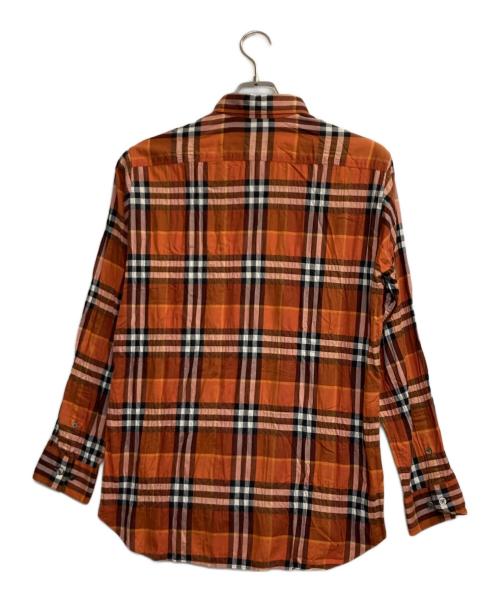 BURBERRY LONDON（バーバリーロンドン）BURBERRY LONDON (バーバリーロンドン) チェックシャツ オレンジ×ブラック サイズ:Ｍの古着・服飾アイテム