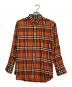 BURBERRY LONDON（バーバリーロンドン）の古着「チェックシャツ」｜オレンジ×ブラック