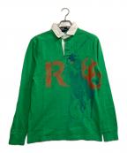 POLO RALPH LAURENポロ・ラルフローレン）の古着「ペイントラガーシャツ」｜グリーン